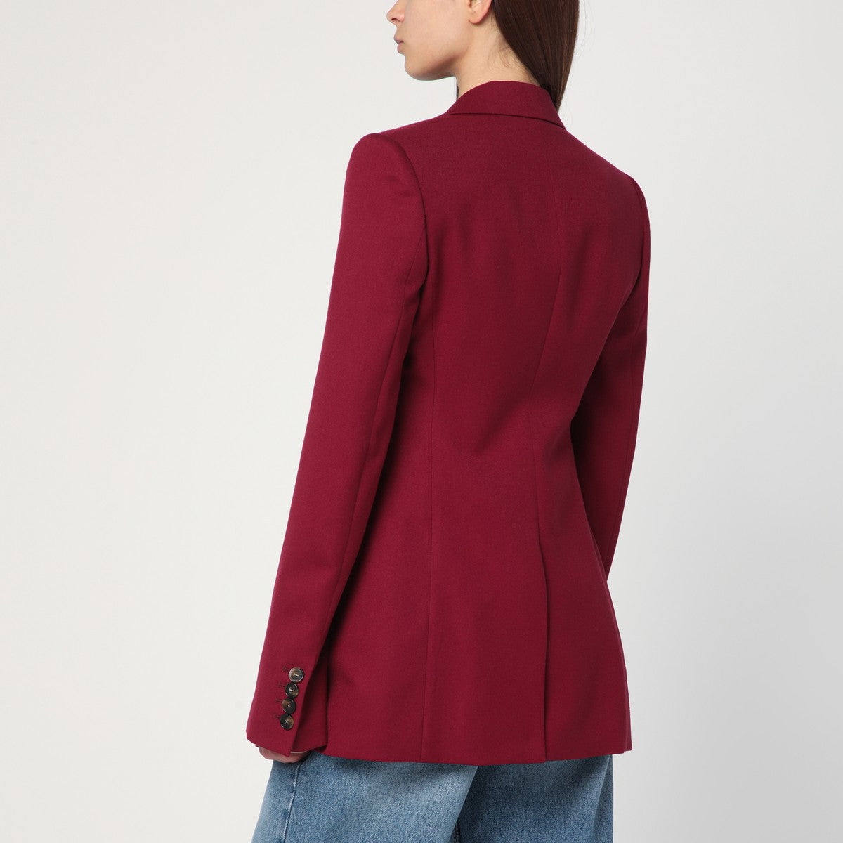 Stella McCartney Single-breasted jacket in jazzberry wool Stella McCartney
