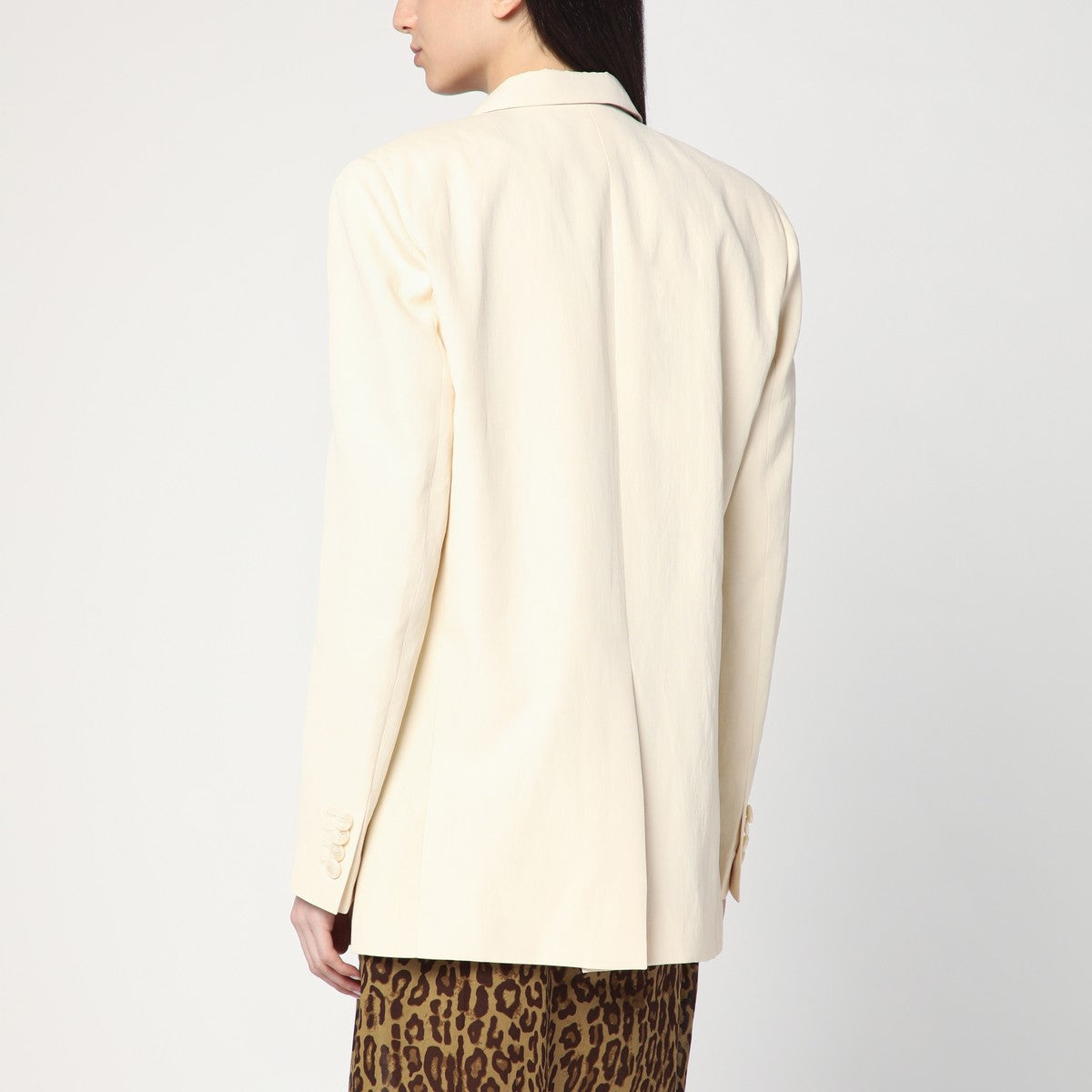 Stella McCartney Single-breasted jacket in butter colour Stella McCartney