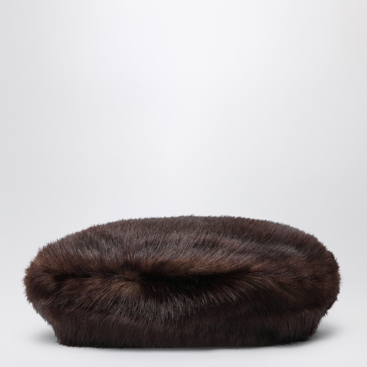 STAND STUDIO Solene beret in brown fur Stand Studio