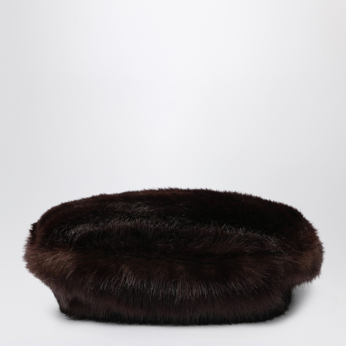 STAND STUDIO Solene beret in brown fur Stand Studio