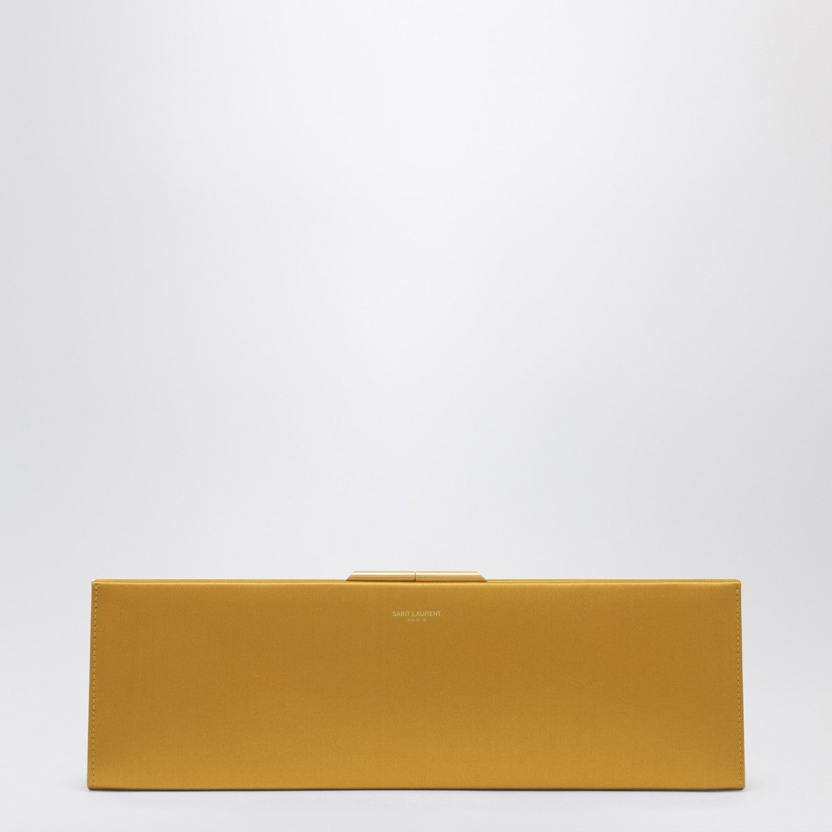 Saint Laurent Midnight Clutch Large in Orange Satin Saint Laurent