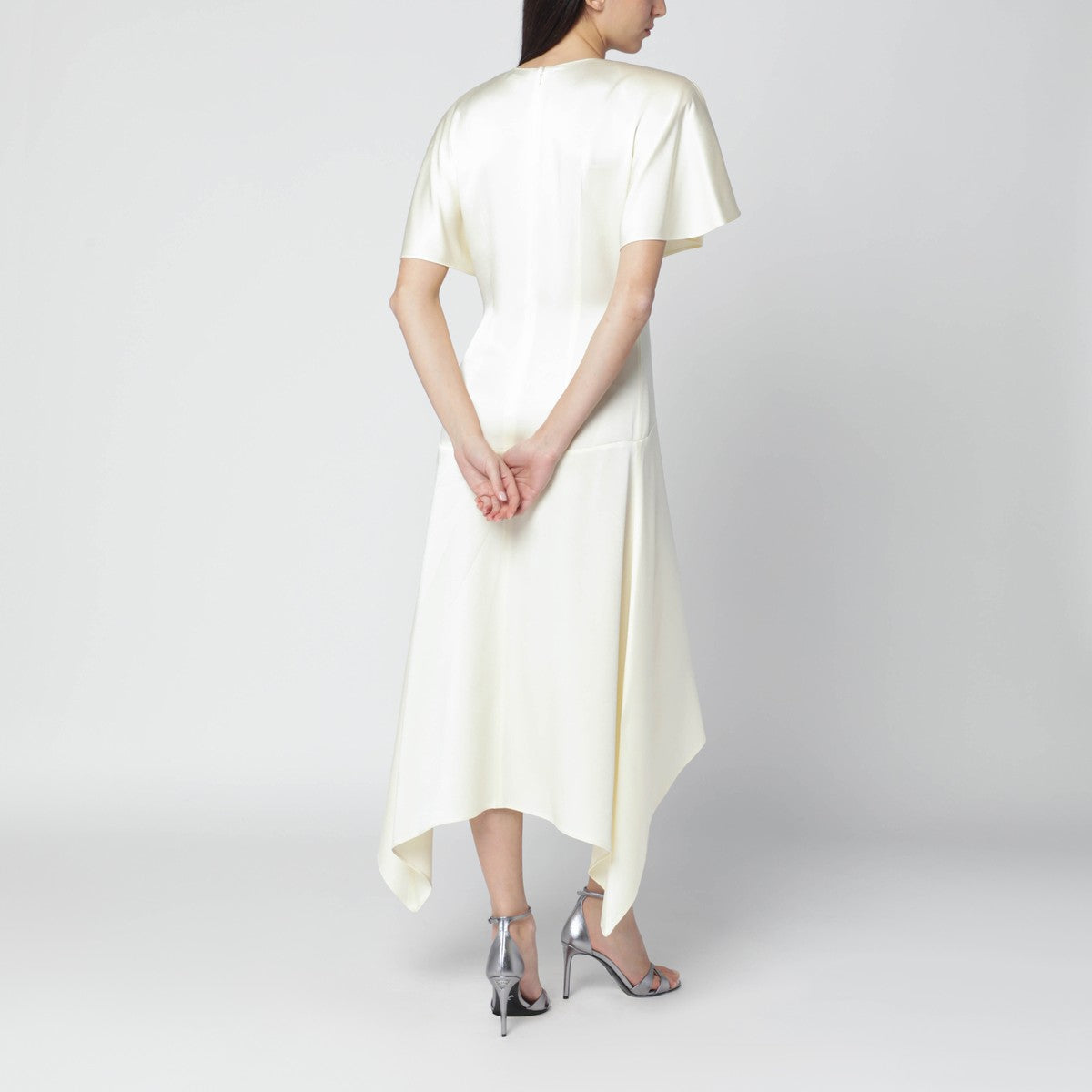 Stella McCartney Butter-colored satin midi dress Stella McCartney