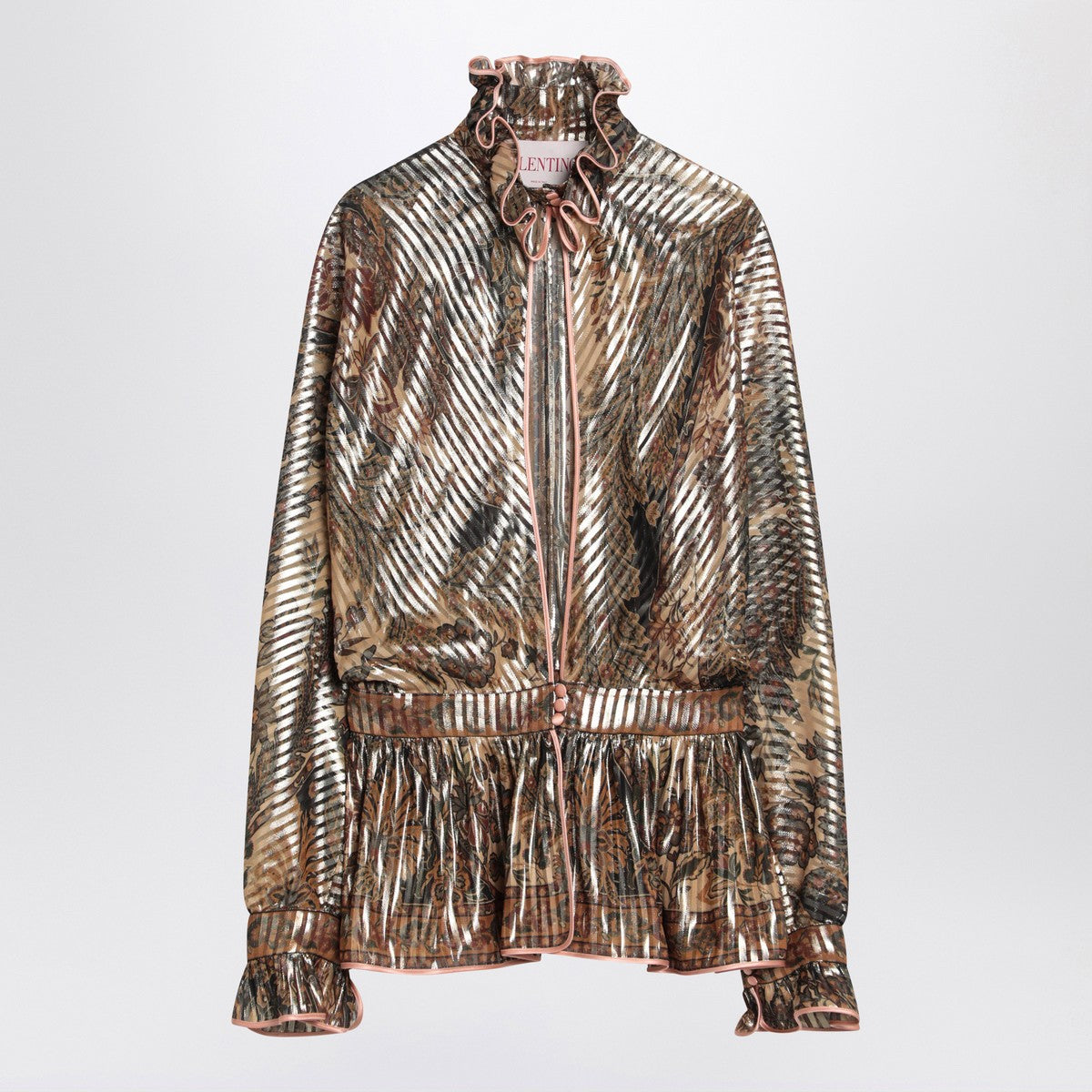 Valentino Loose pleated silk-blend shirt Valentino