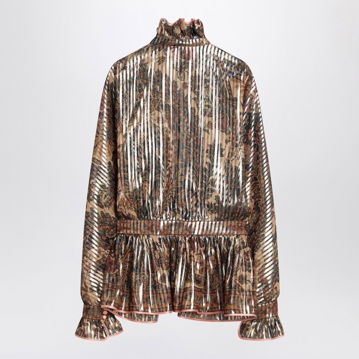Valentino Loose pleated silk-blend shirt