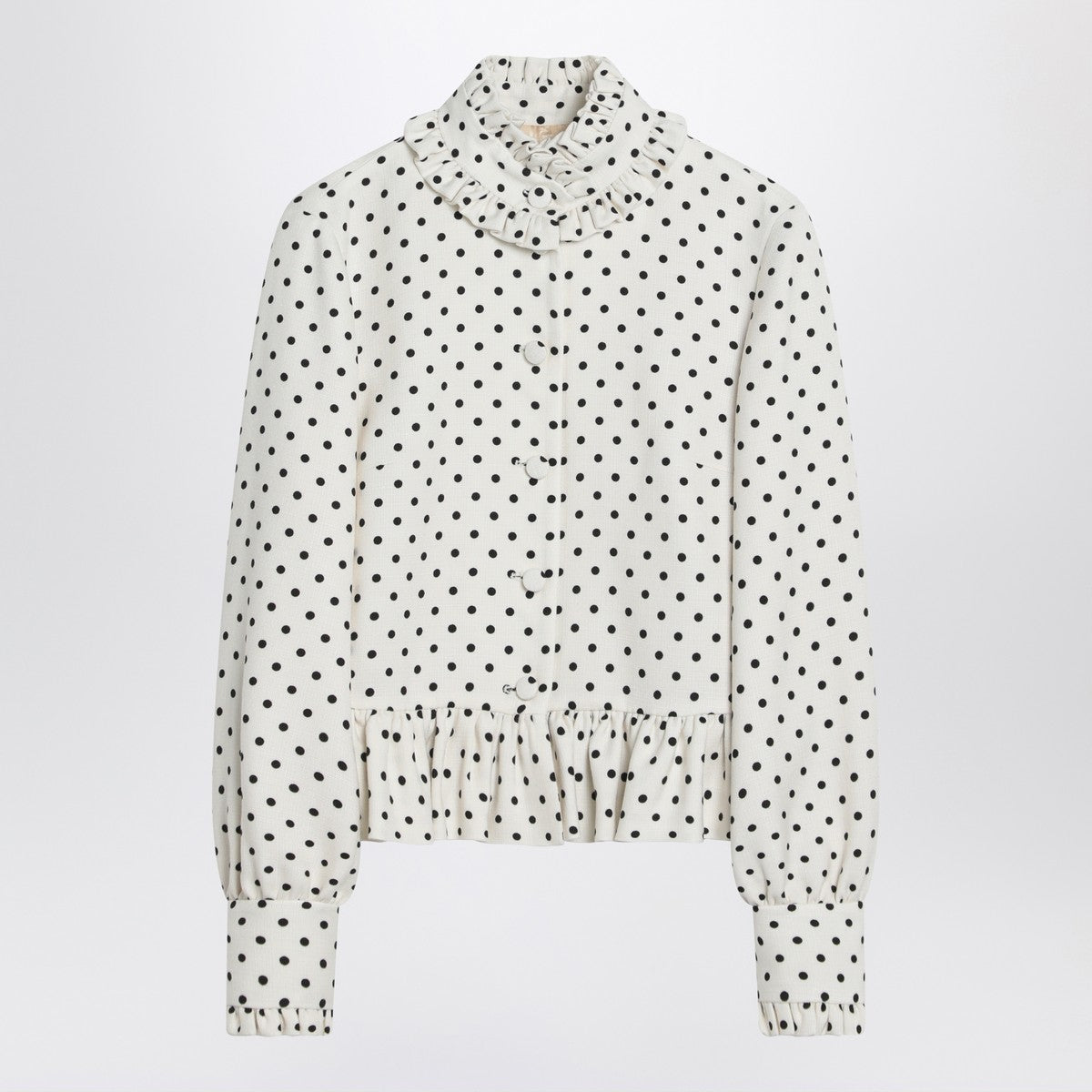 Valentino White single-breasted jacket with black polka dots Valentino