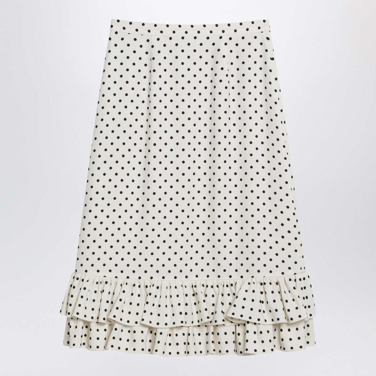 Valentino Ivory polka-dot skirt with ruffles Valentino