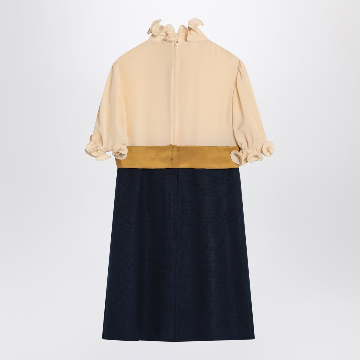 Valentino Mini dress with ruffles and bow in silk Valentino