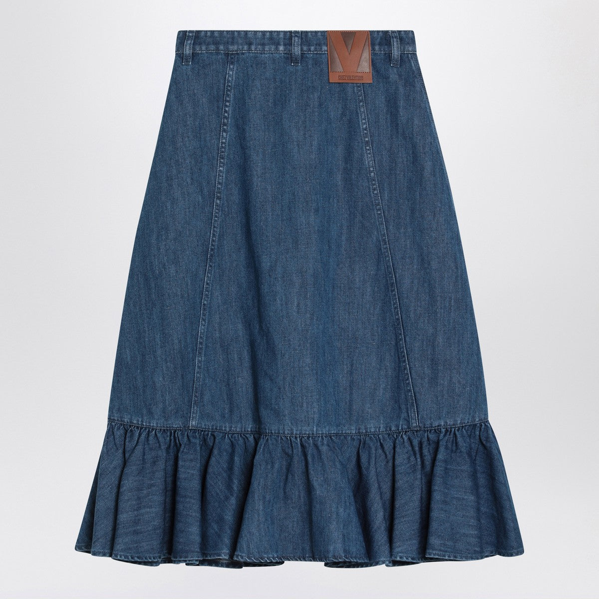 Valentino Blue denim midi skirt Valentino