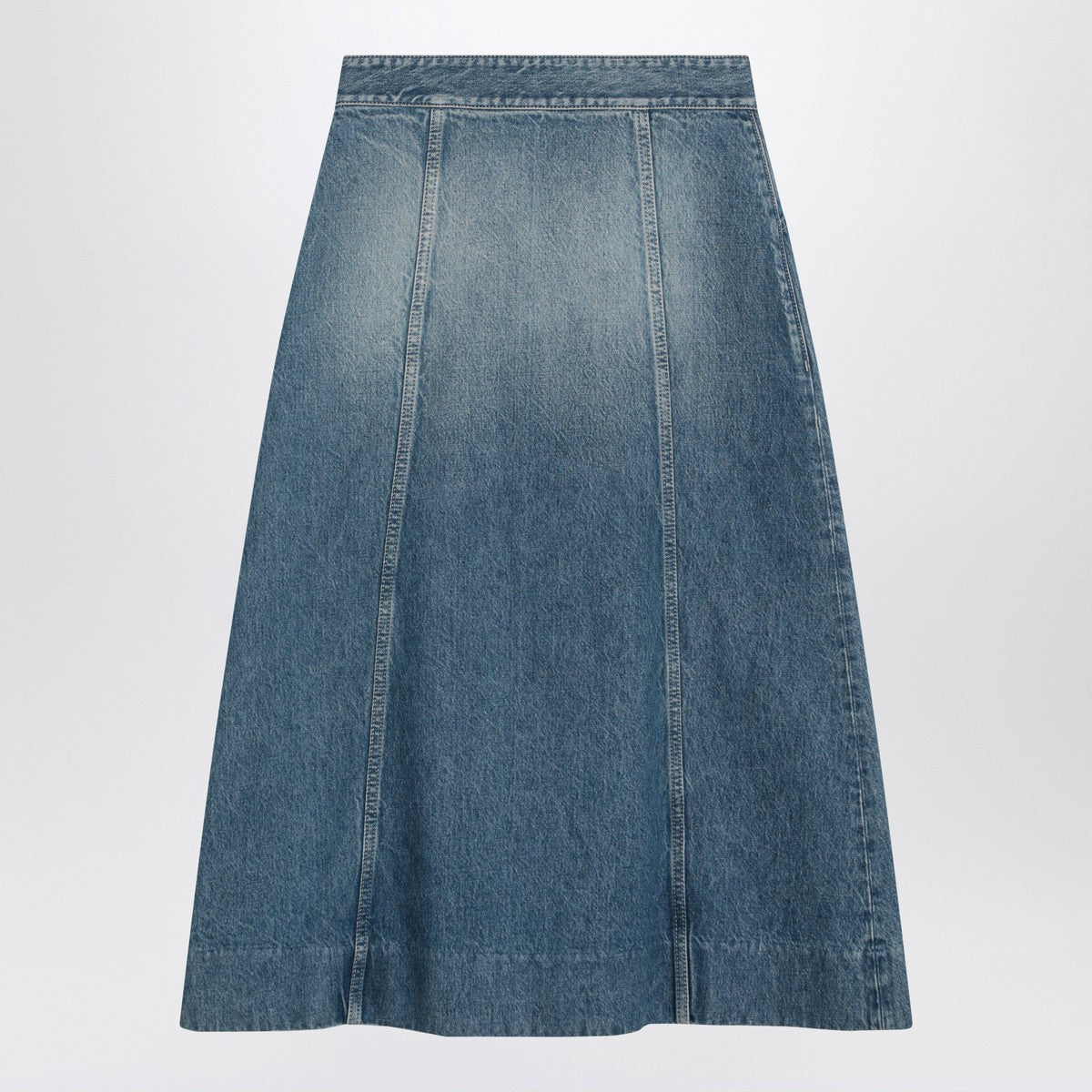 Valentino Washed denim midi skirt Valentino