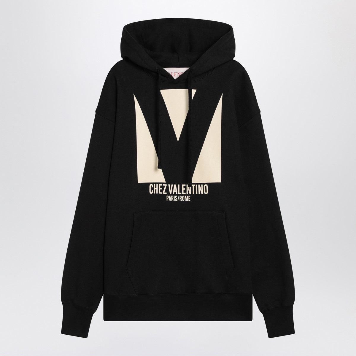 Black sweatshirt with Chez Valentino print Valentino