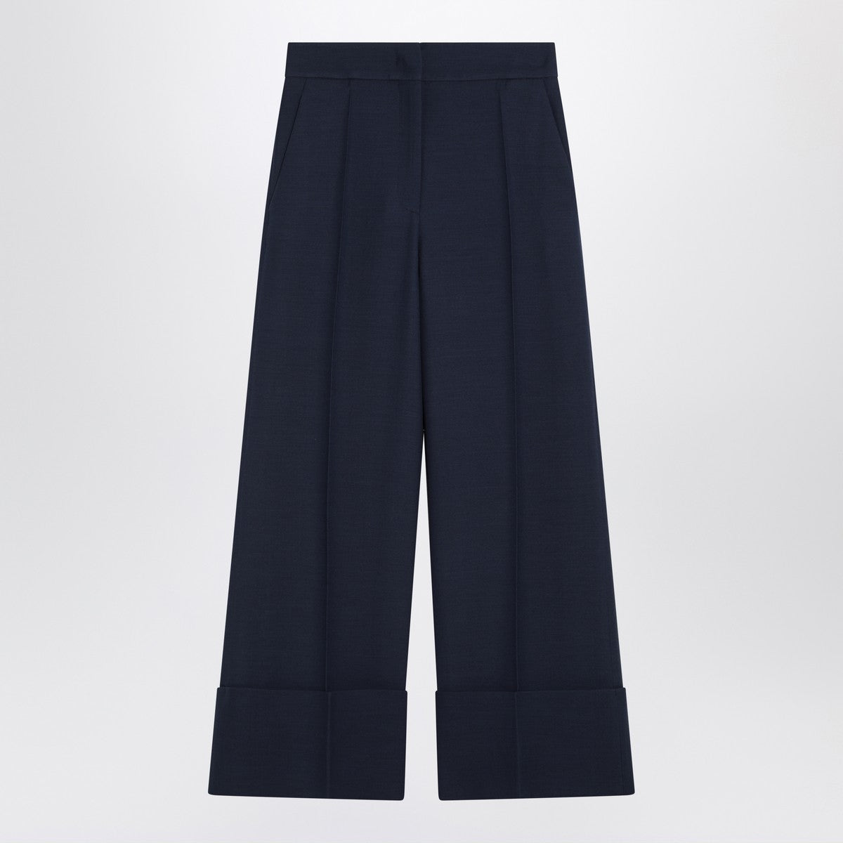 Valentino Indigo pants in wool and silk Valentino