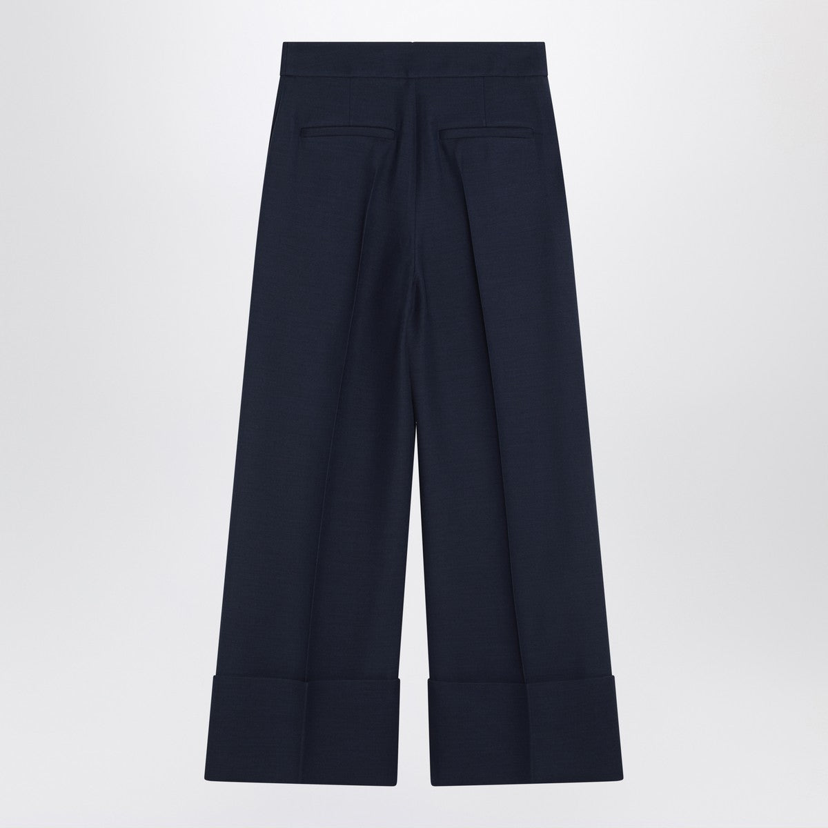 Valentino Indigo pants in wool and silk Valentino