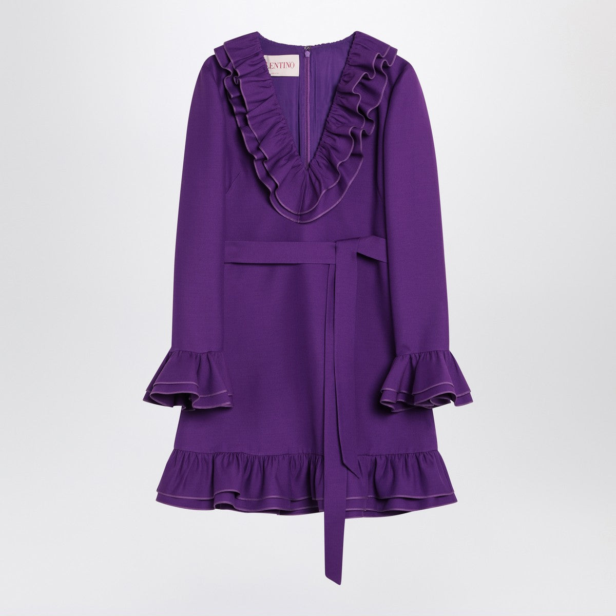 Valentino Purple wool and silk mini dress Valentino