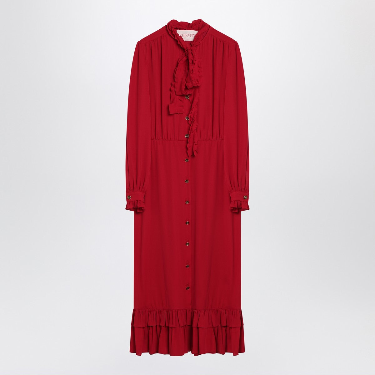 Valentino Red dress with ruffled bow