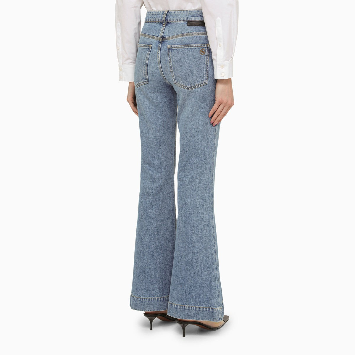Stella McCartney Falabella mid vintage blue wide leg jeans Stella McCartney
