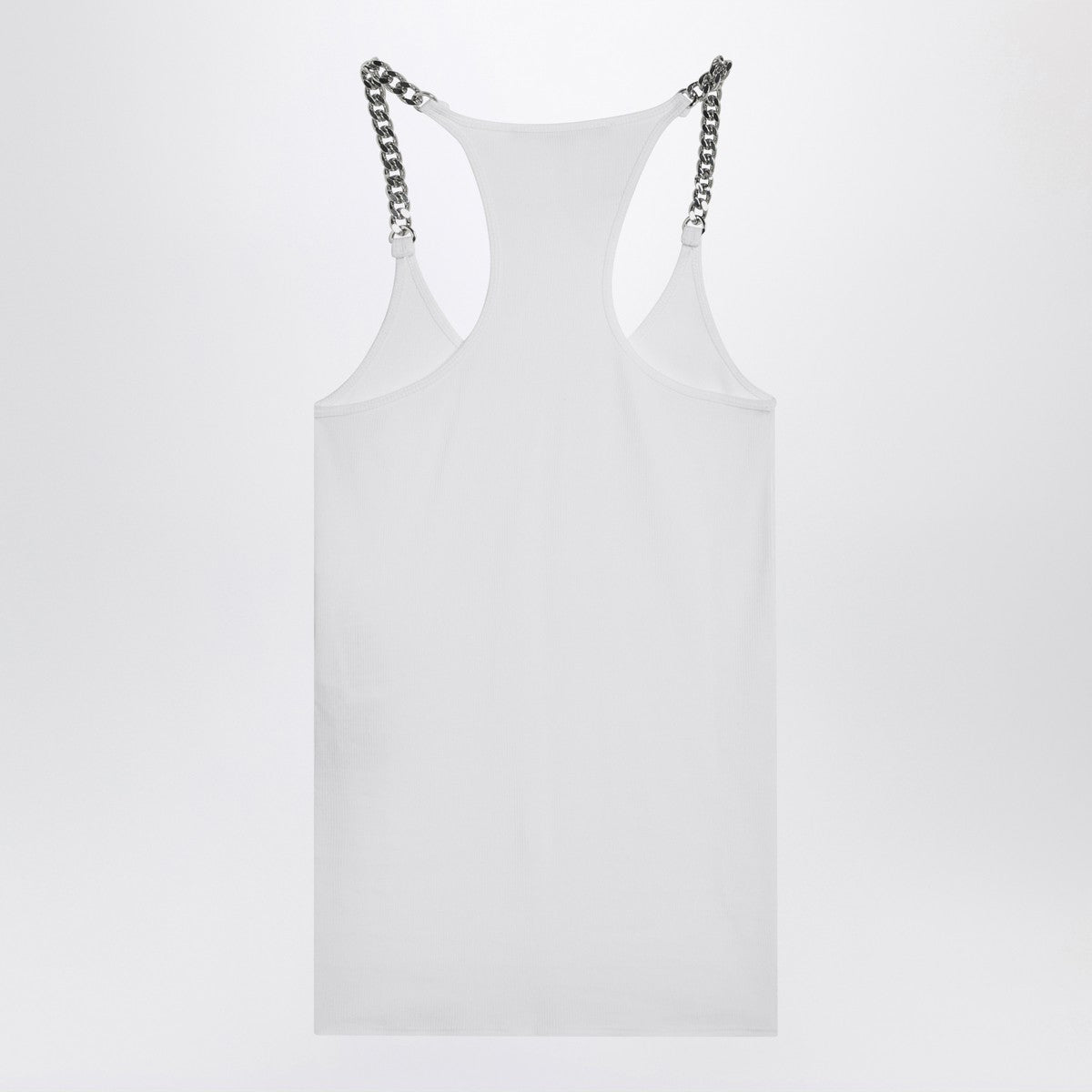 Stella McCartney White tank top with chain straps Stella McCartney