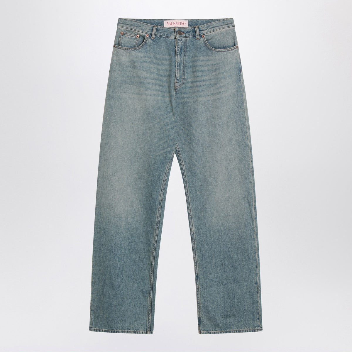 Valentino Light blue jeans with washed effect