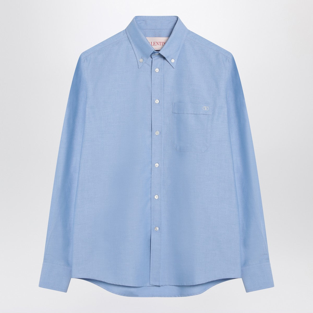 Valentino Light blue cotton button-down shirt Valentino