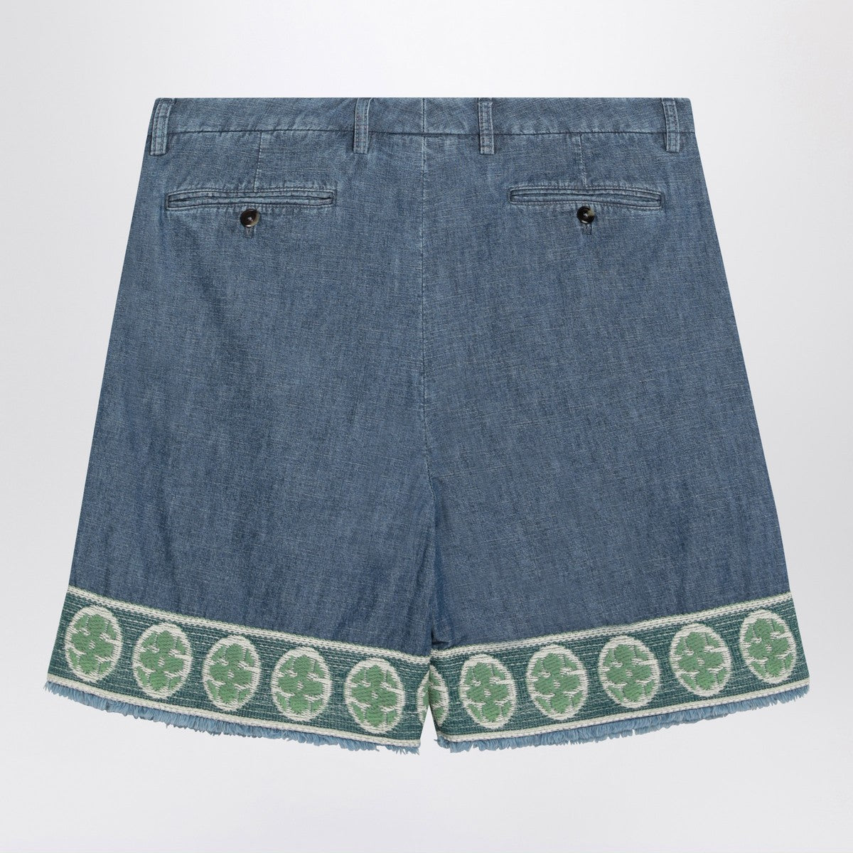 Valentino Blue bermuda short with jacquard bottom Valentino