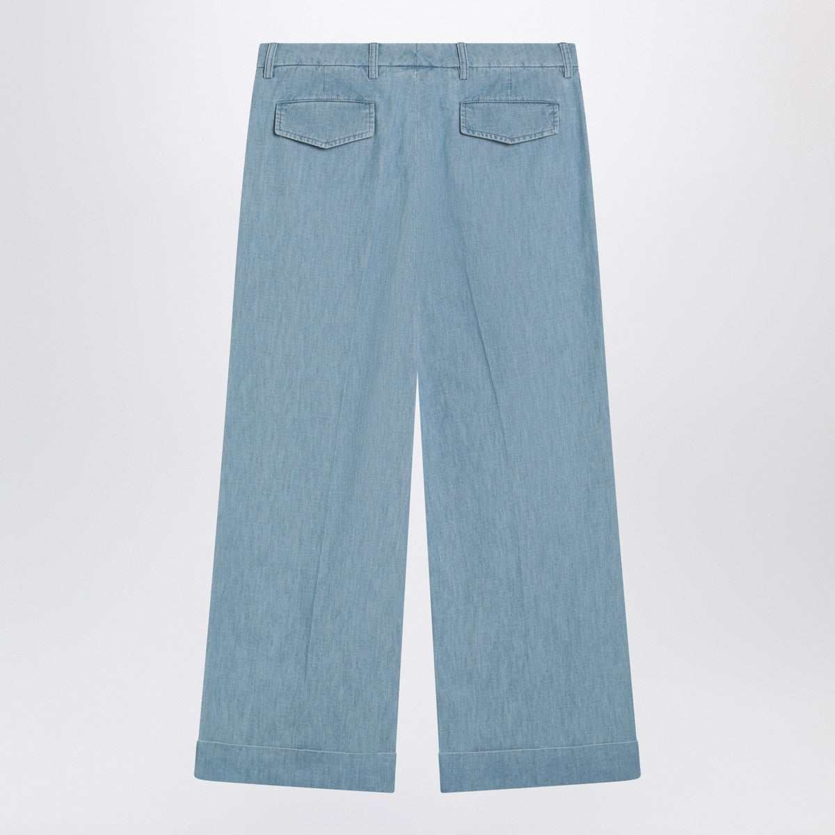 Valentino Light blue wide jeans with cuff Valentino