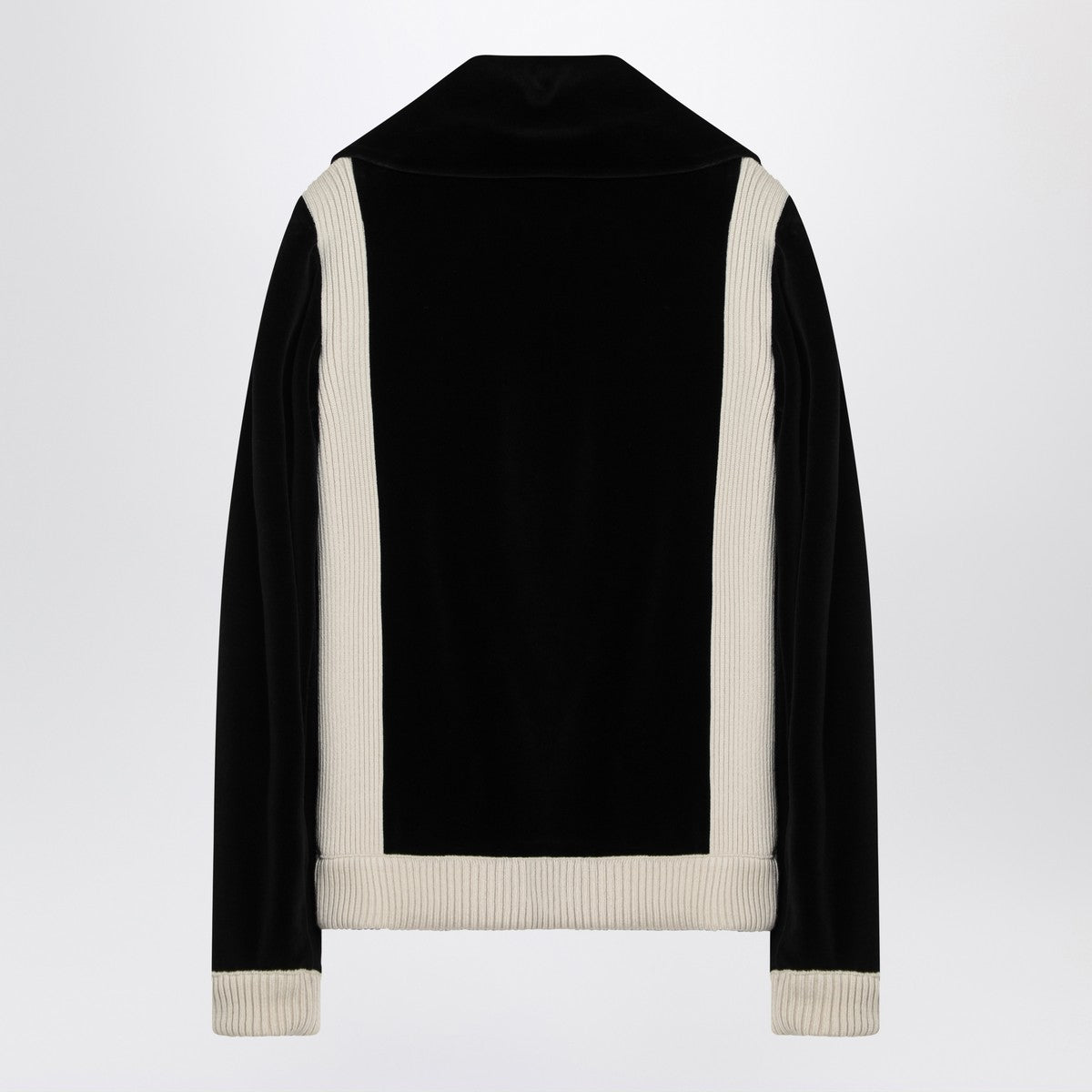 Black chenille sweatshirt with Chez Valentino patch Valentino