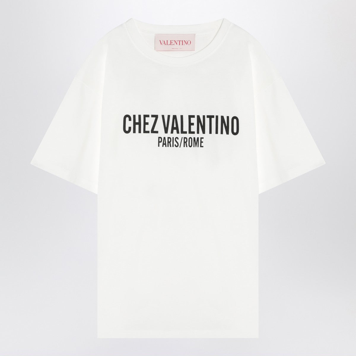 Ivory T-shirt with Chez Valentino print Valentino