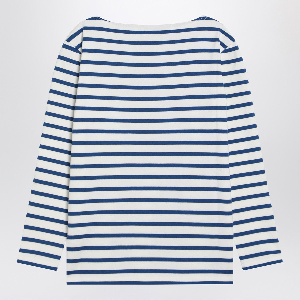 Ivory t-shirt with blue stripes Chez Valentino Valentino