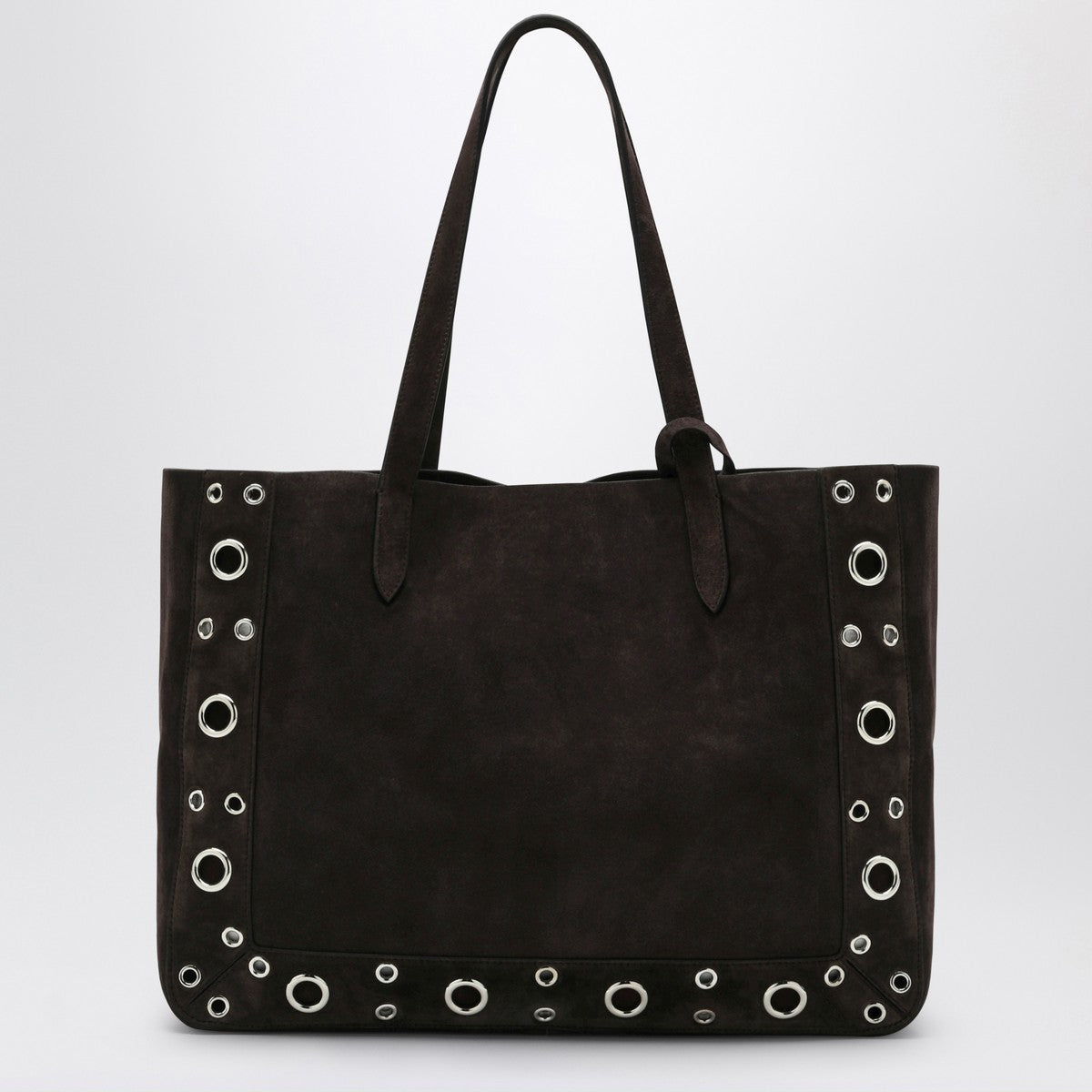 Valentino Garavani Medium Nellcôte Tote in Brown Suede Valentino Garavani