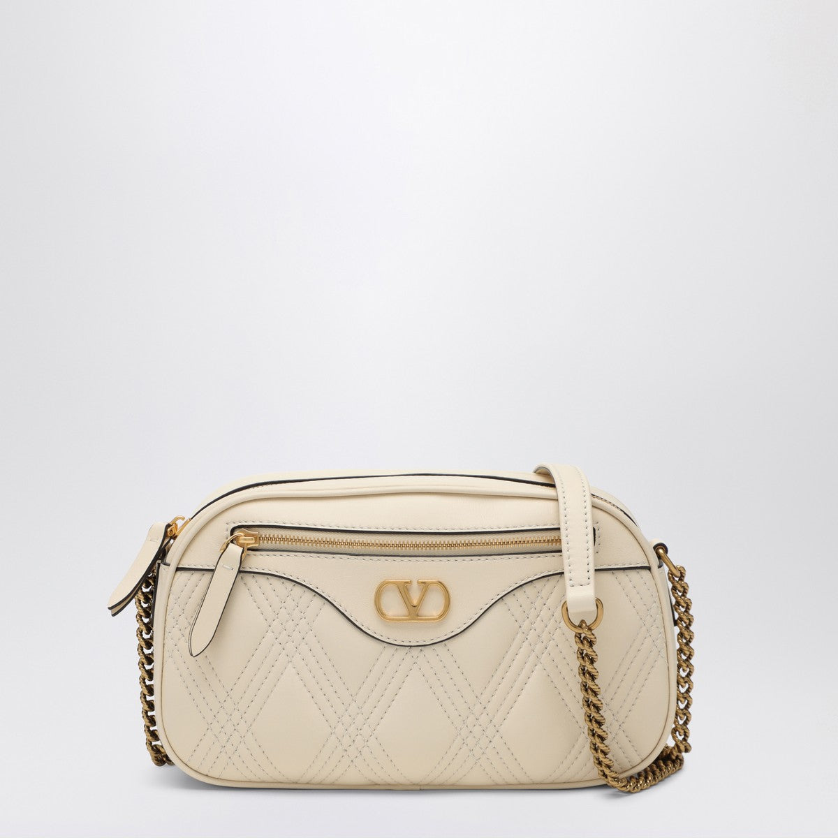 Valentino Garavani Quiltie 67 chain bag butter coloured Valentino Garavani
