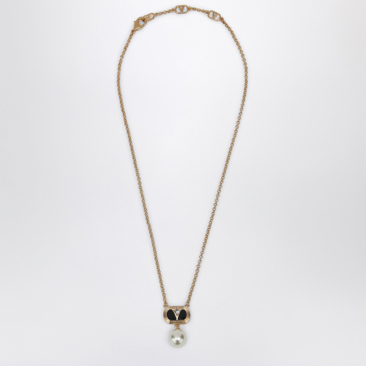 Valentino Garavani Ovalette necklace with Swarovski pearl Valentino Garavani