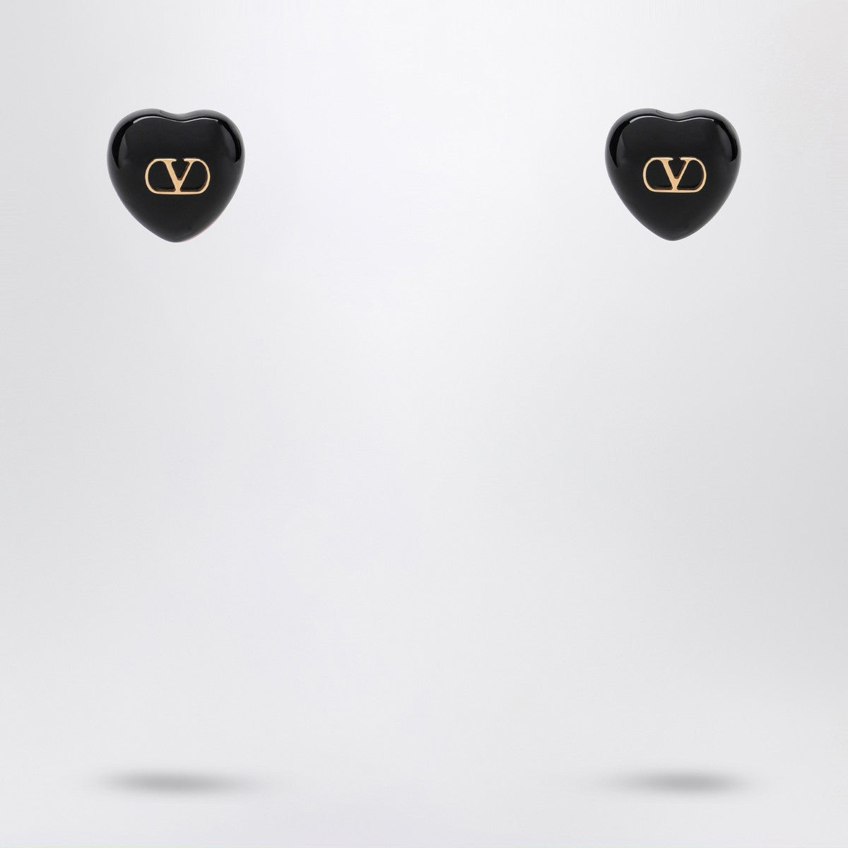 Valentino Garavani Royal Black Heart Earrings Valentino Garavani