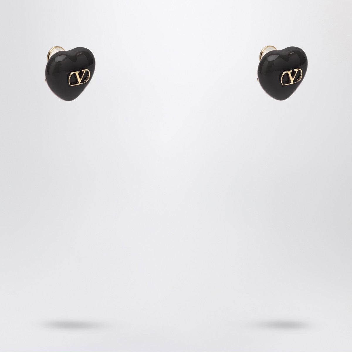 Valentino Garavani Royal Black Heart Earrings Valentino Garavani