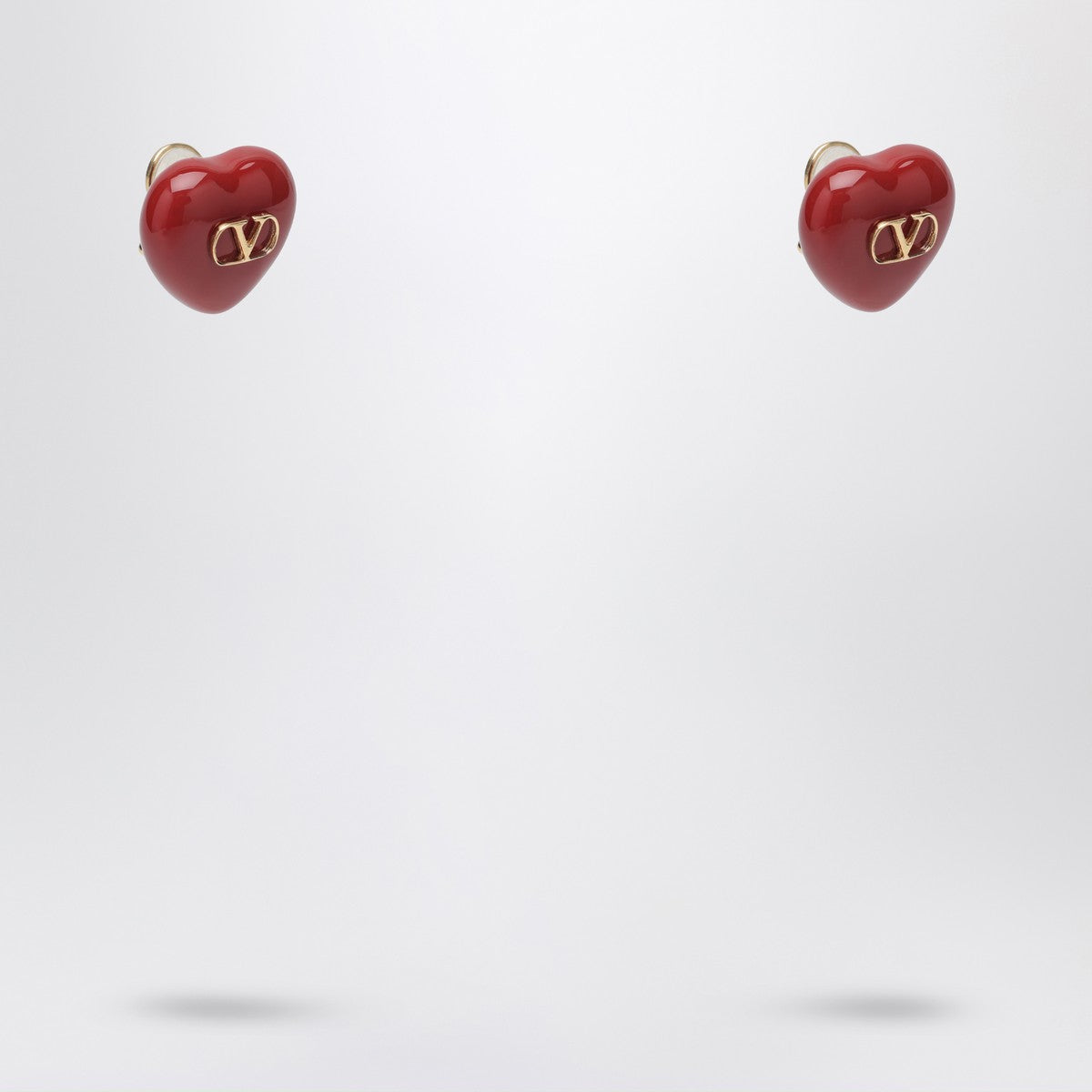 Valentino Garavani Royal Heart Red Earrings Valentino Garavani