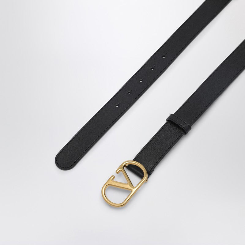 Valentino Garavani Vlogo Signature Black Belt Valentino Garavani