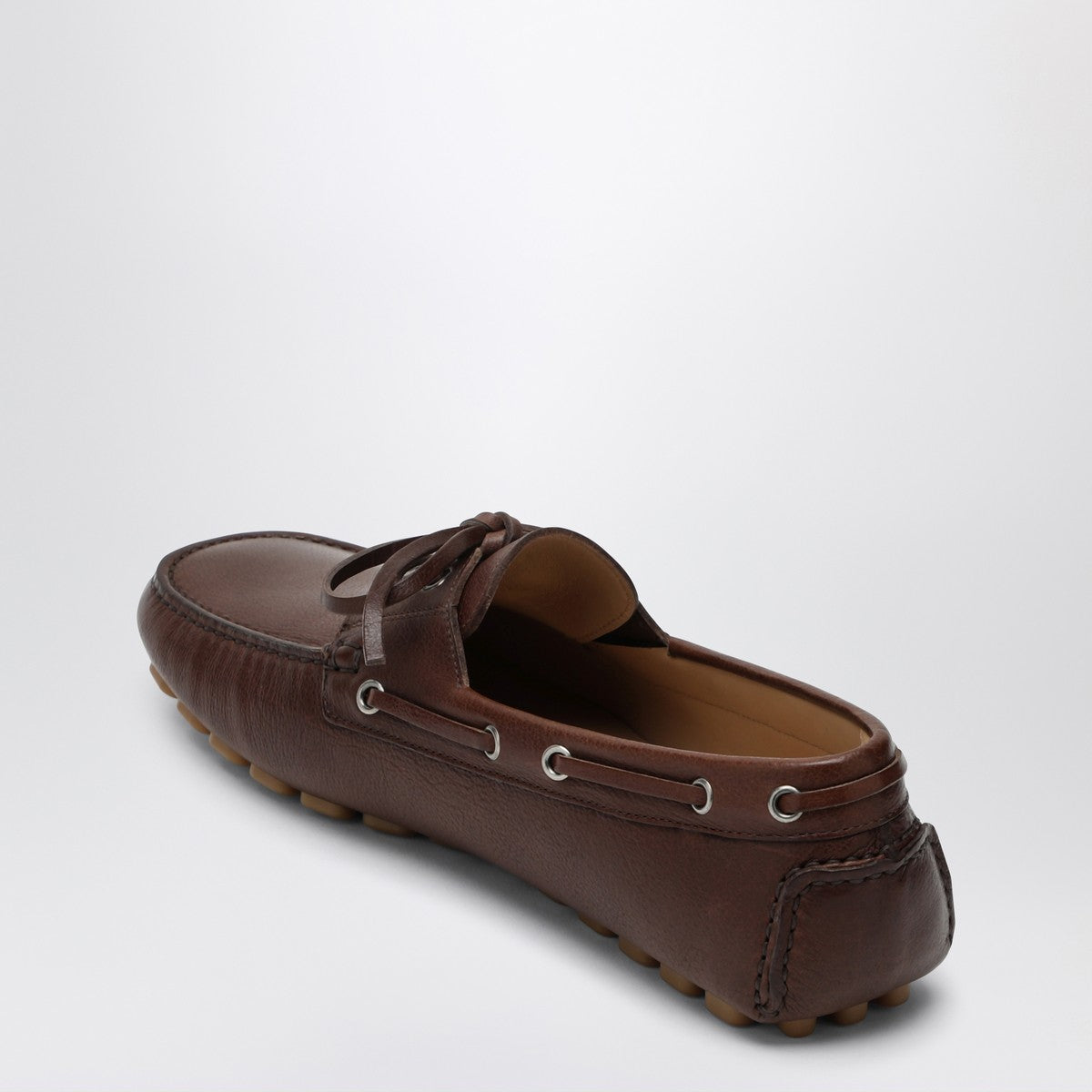 Valentino Garavani Brown leather moccasin driver Fantaway Valentino Garavani