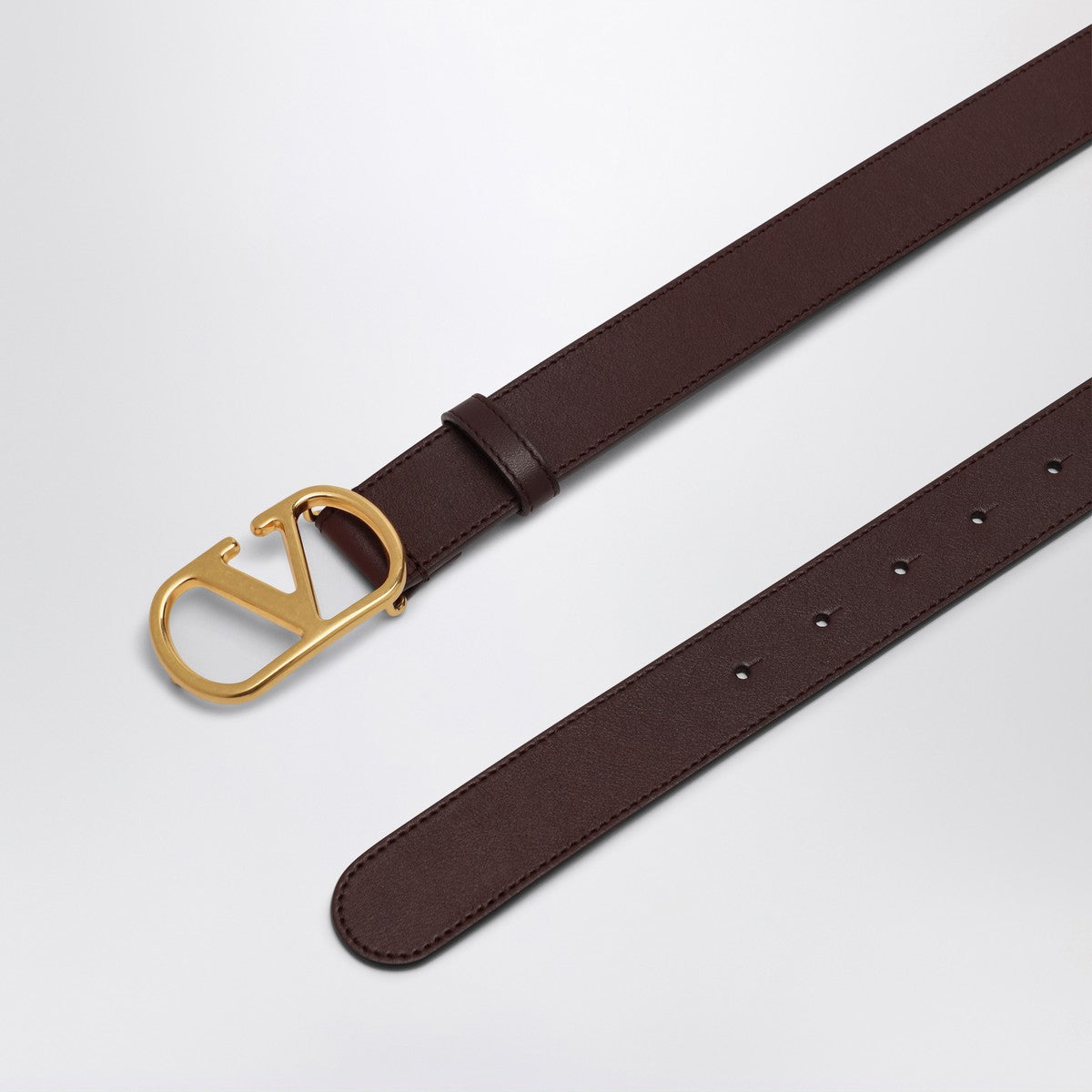 Valentino Garavani Vlogo Signature dark brown belt Valentino Garavani
