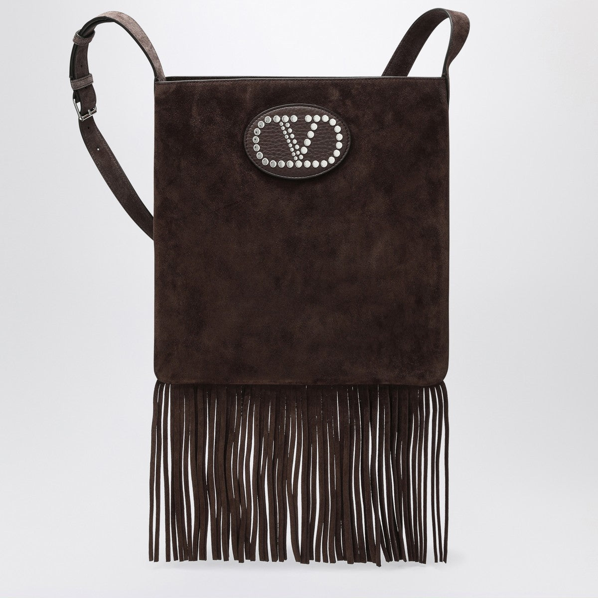 Valentino Garavani Nellcôte dark brown suede bag Valentino Garavani