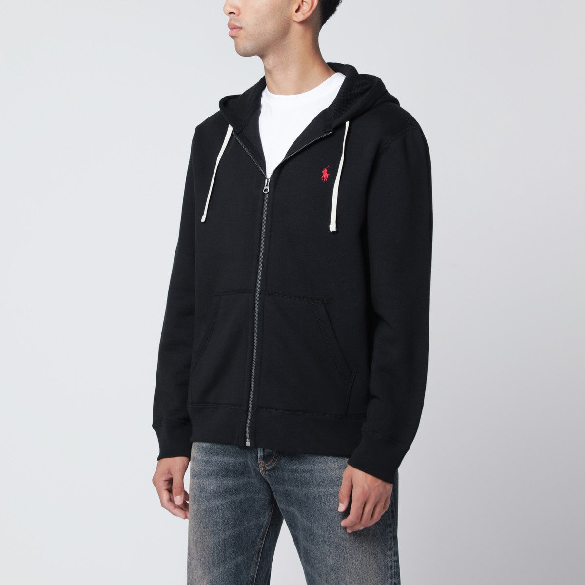 Polo Ralph Lauren Black brushed cotton zip sweatshirt Polo Ralph Lauren