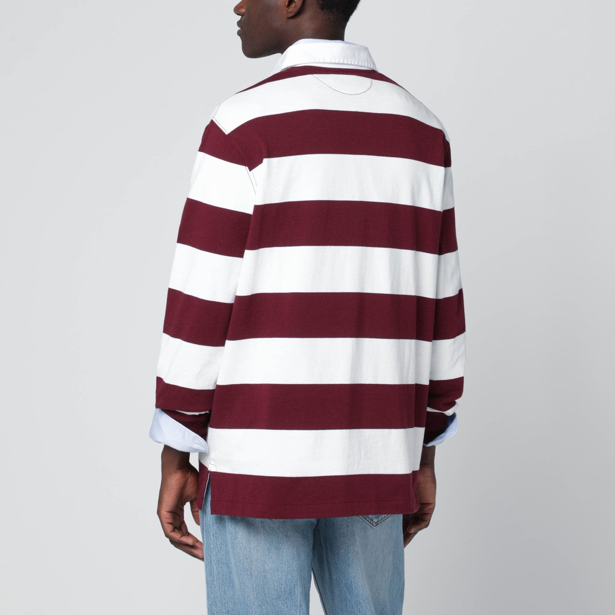Polo Ralph Lauren Classic Fit burgundy/cream striped polo shirt Polo Ralph Lauren