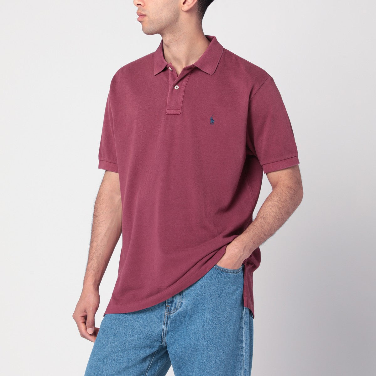Polo Ralph Lauren Washed wine red cotton polo Polo Ralph Lauren