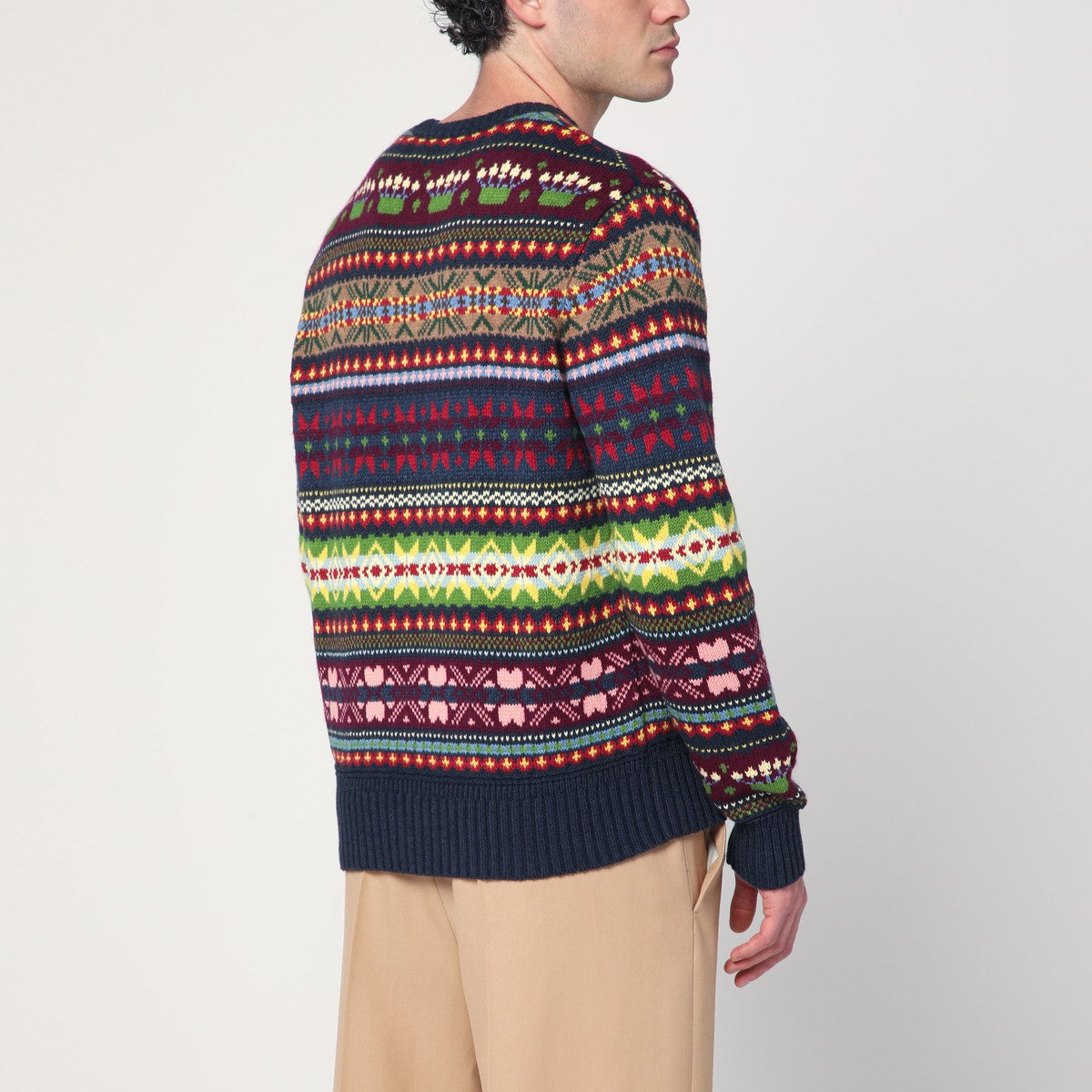 Polo Ralph Lauren Multicolored crew neck sweater with intarsia Polo Ralph Lauren