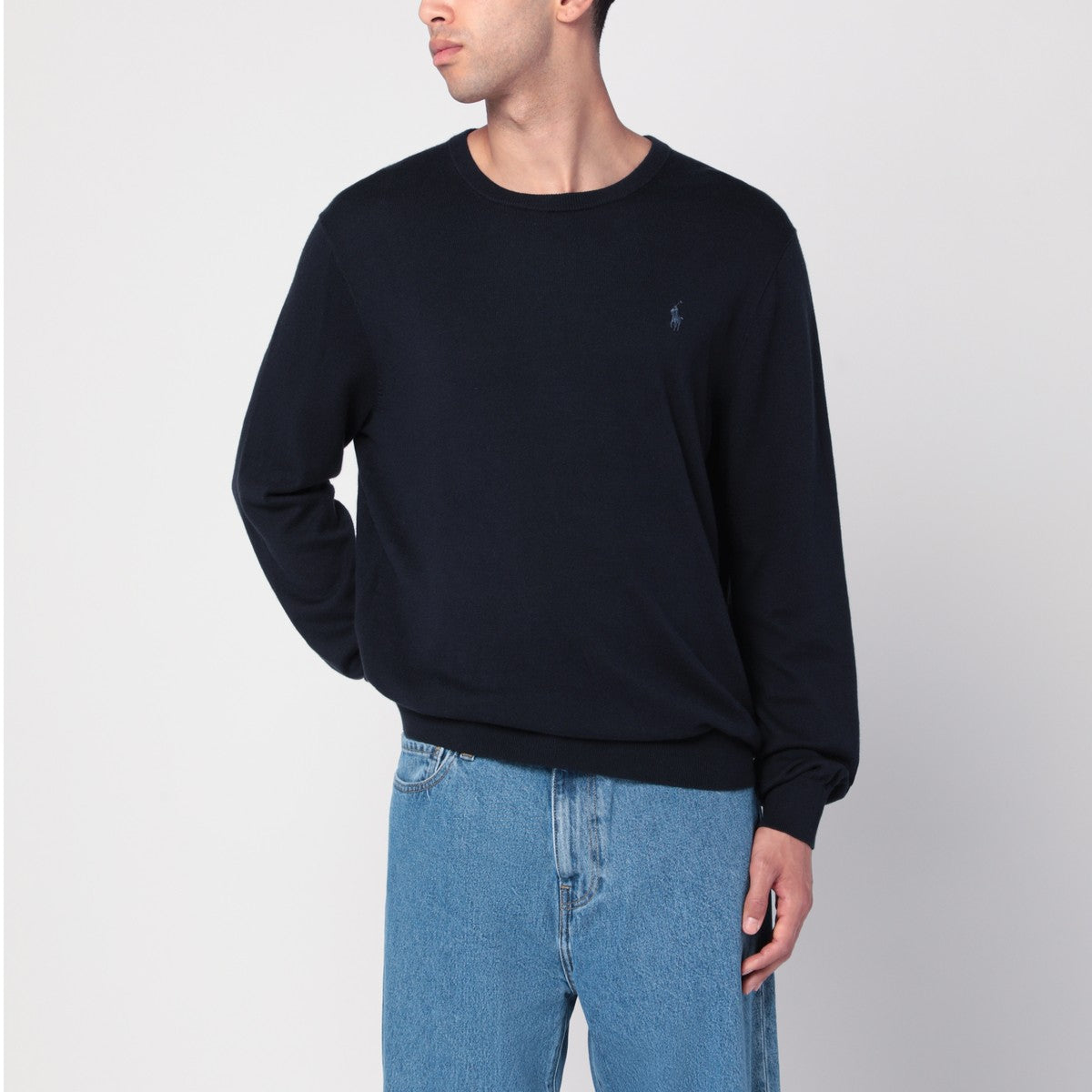 Polo Ralph Lauren Navy blue sweater in cotton and cashmere Polo Ralph Lauren