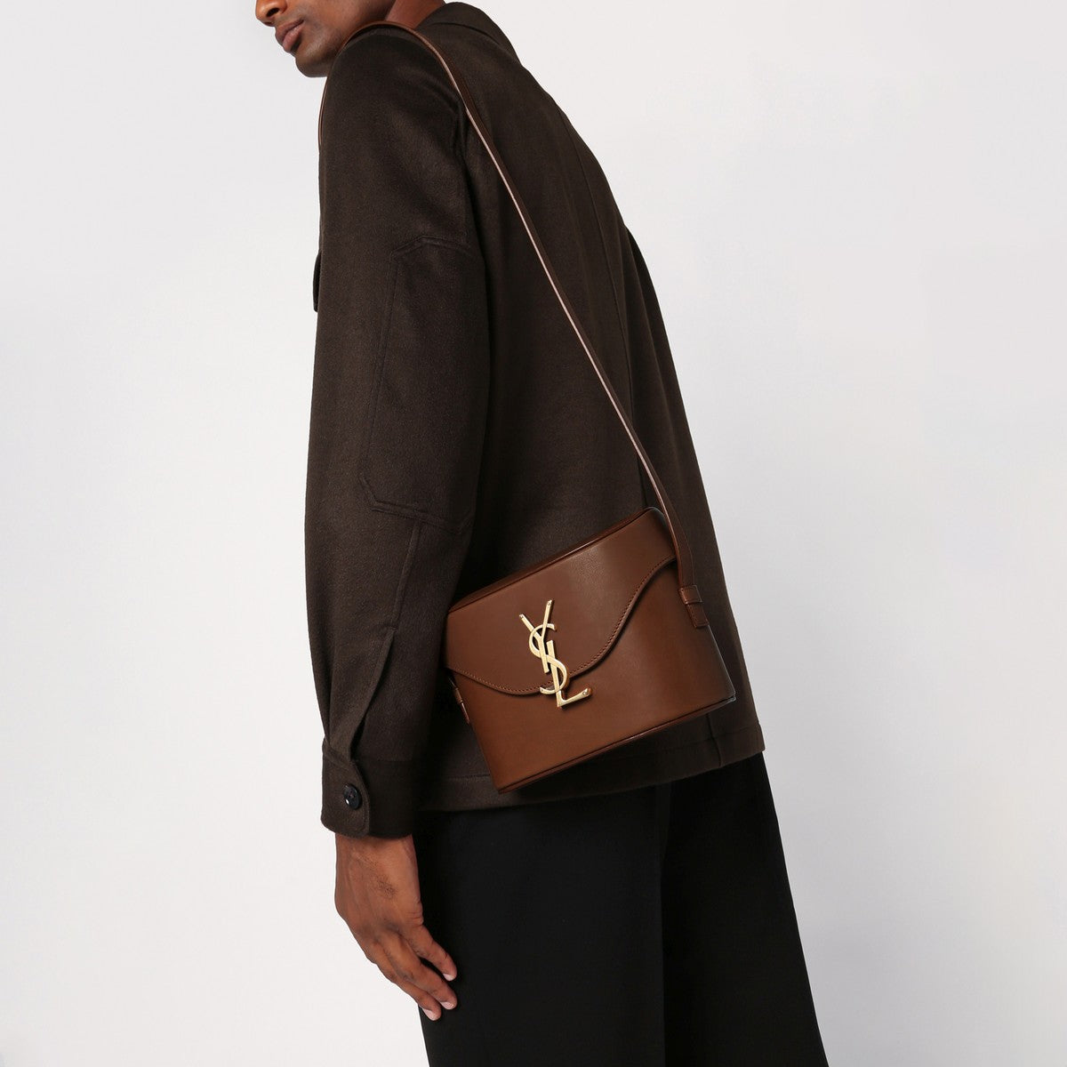 Saint Laurent Monogram small brick-coloured shoulder bag Saint Laurent