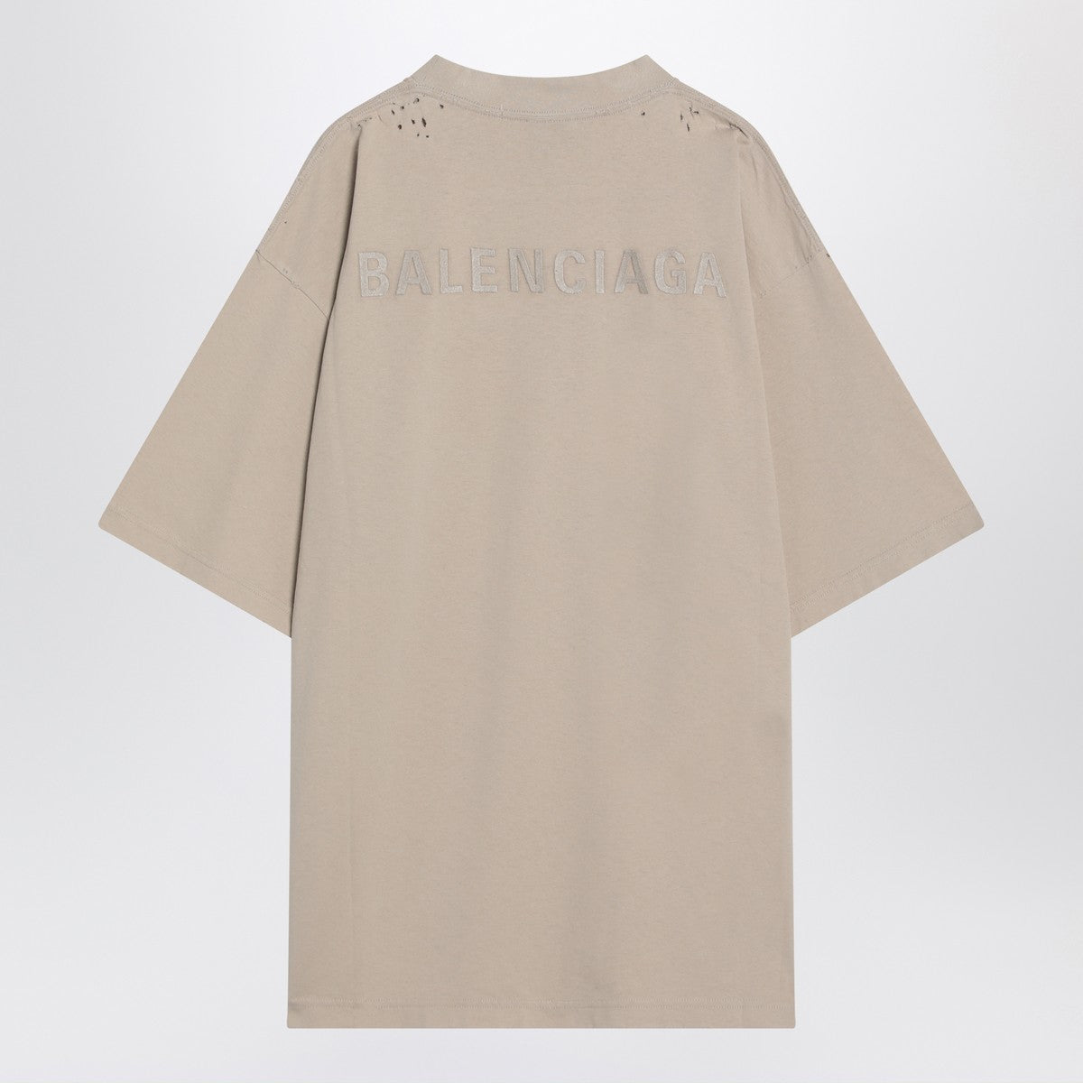 Beige New Balenciaga Back Medium Fit T-shirt Balenciaga