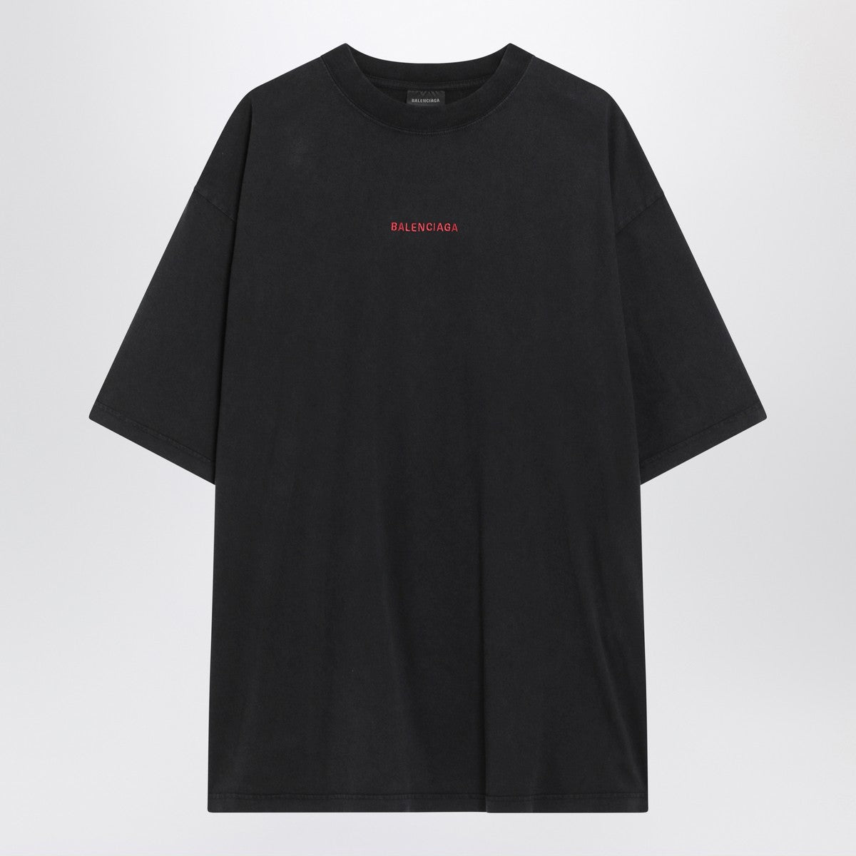Faded black Balenciaga Back Medium Fit T-shirt Balenciaga