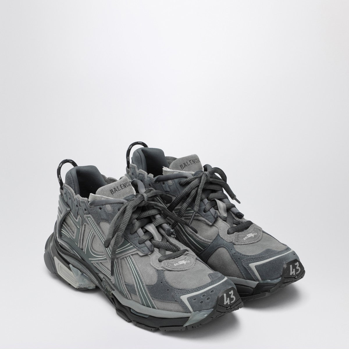 Balenciaga Runner sneakers in grey leather and textile Balenciaga