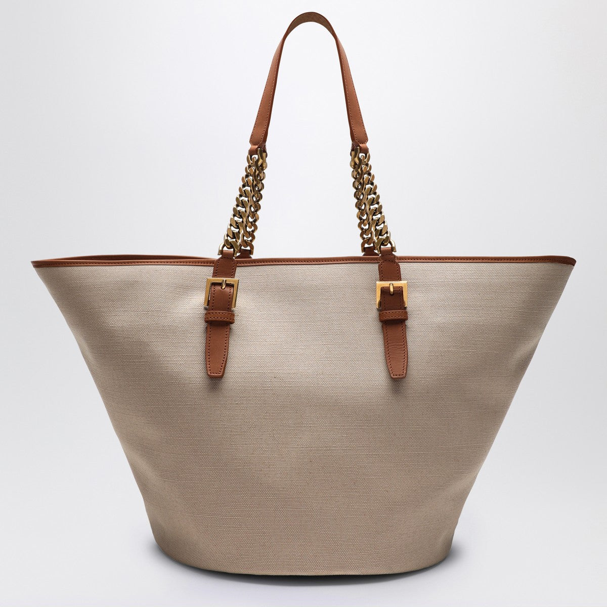 Saint Laurent Desert-coloured shoulder bag in canvas and leather Saint Laurent