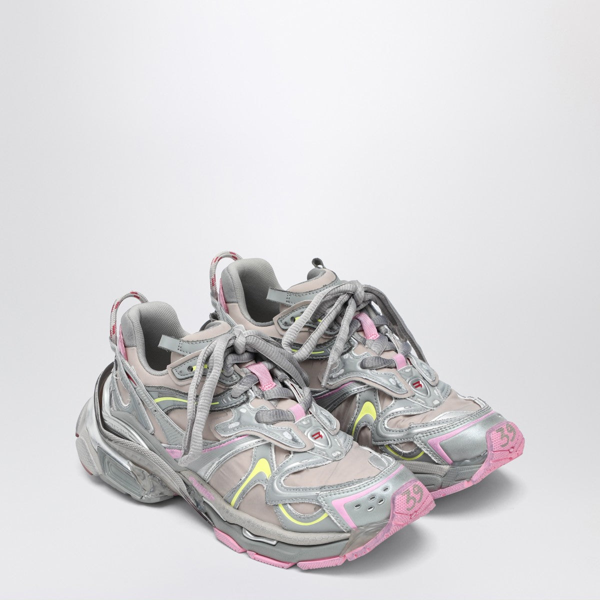 Balenciaga Runner 2.0 grey/yellow/pink sneakers Balenciaga