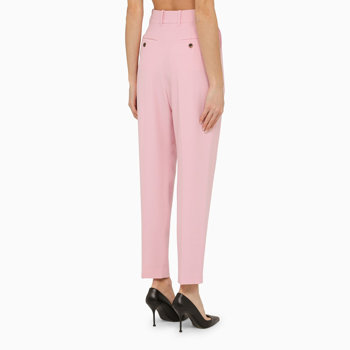 Alexander McQueen Pink regular trousers with pleats Alexander Mcqueen