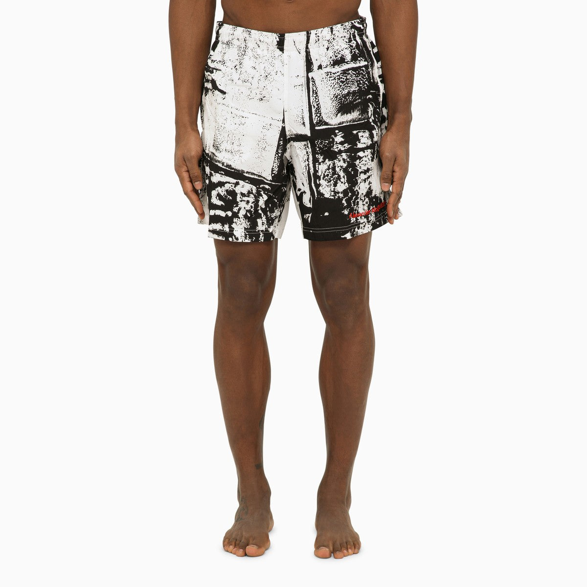 Alexander McQueen Abstract print swim shorts with logo Alexander Mcqueen